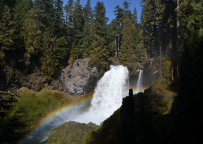 Sahalie Falls on the McKenzie River is an easy walk from the highway.
